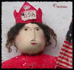 Primitive Americana Patriotic Liberty Door Doll Primitive Americana Patriotic Liberty Door Doll