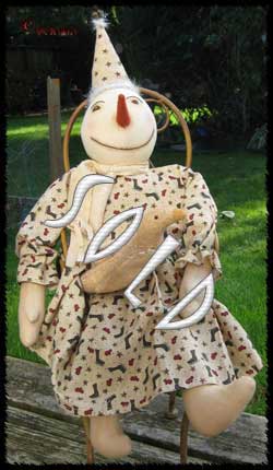 Primitive Christmas Snowlady Doll Primitive Christmas Snowlady Doll